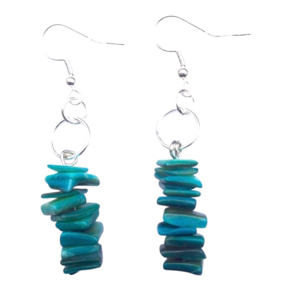 Blue shells earrings